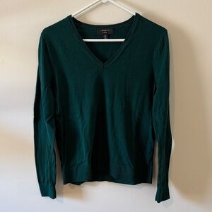 Banana Republic Factory Green V-Neck Sweater